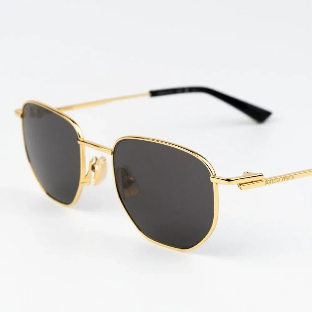 NEW Bottega Veneta BV1301S 001 Gold Grey Split Panthos Unisex Sunglasses